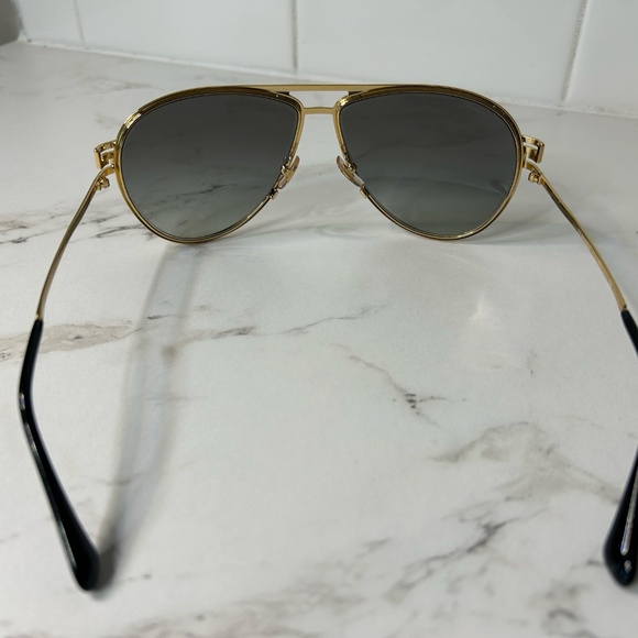 AUTHENTIC Gold Versace Unisex Adult Sunglasses VE 2171B 59mm Rare with Crystals - Picture 8 of 9
